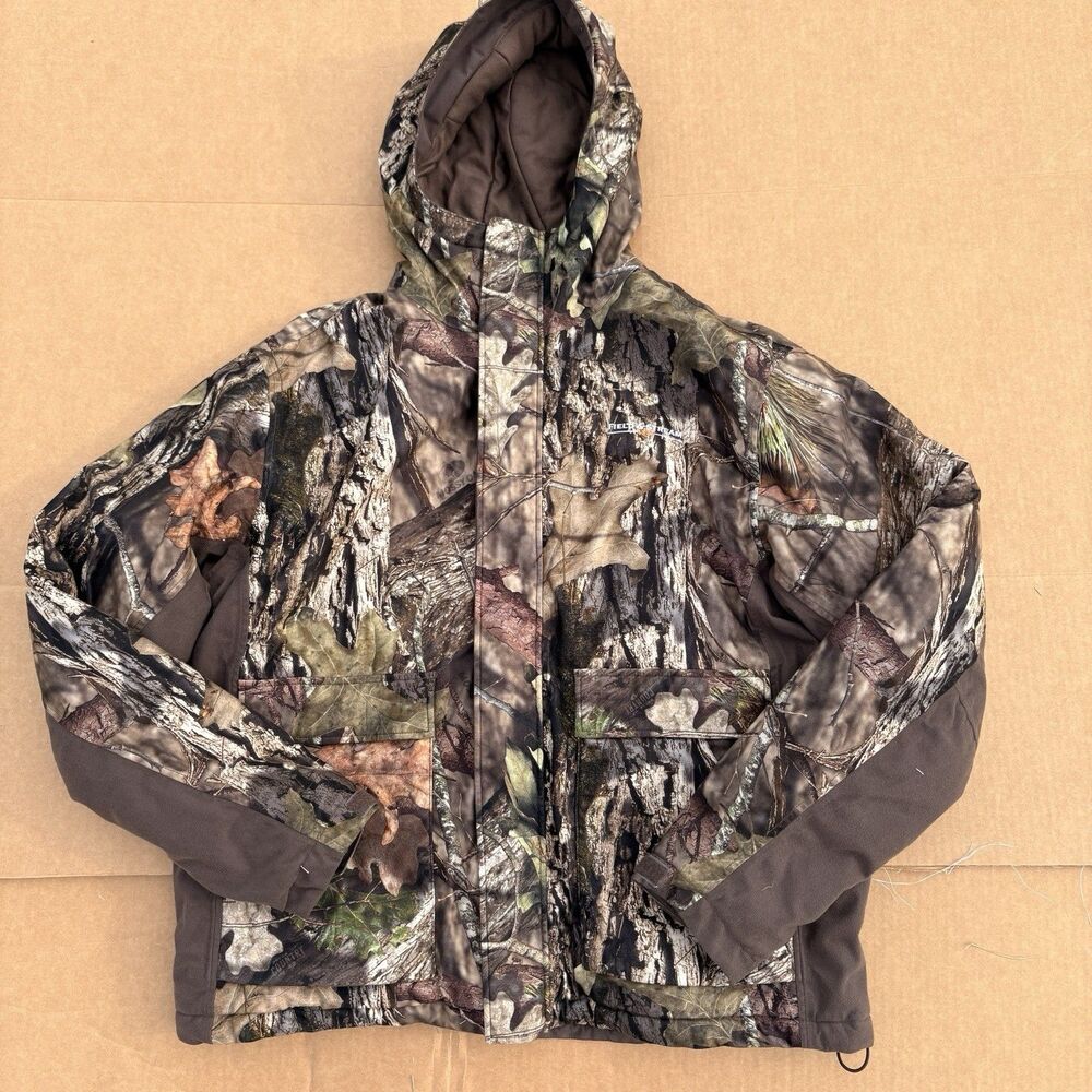 Field & Stream Mossy Oak Camouflage Hooded Hunting Jacket XL